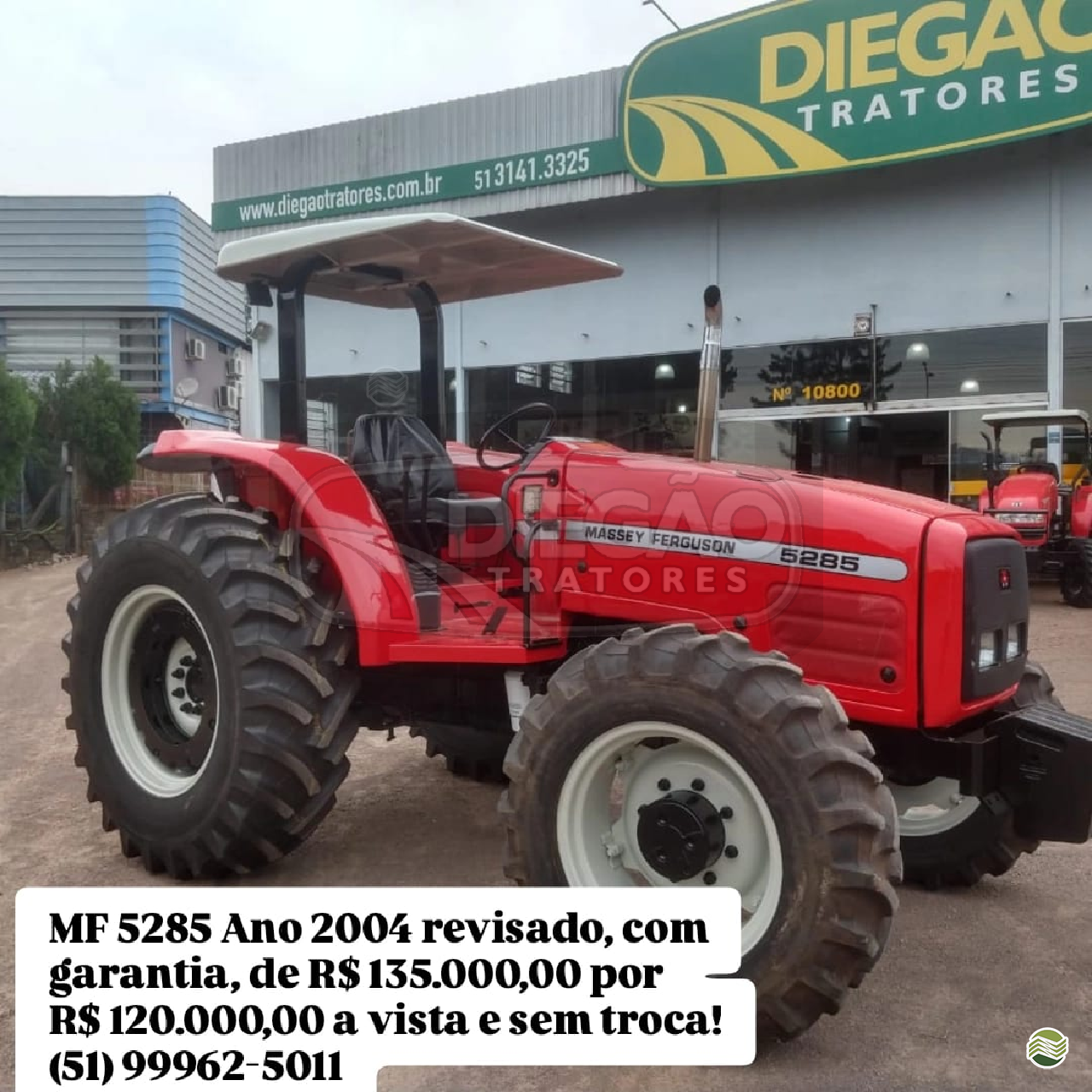 TRATOR MASSEY FERGUSON MF 5285 Tração 4x4 Diegão Tratores PAROBE RIO GRANDE DO SUL RS
